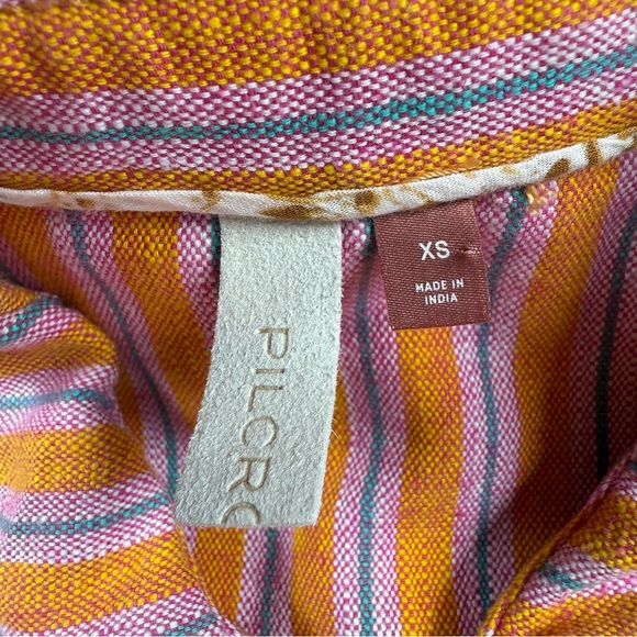 Anthropologie Pilcro Deanna Tiered Mini linen blend Shirtdress, XS - Picture 2 of 9